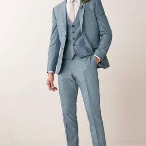 CAN428 Light Blue Slim Two Button Suit