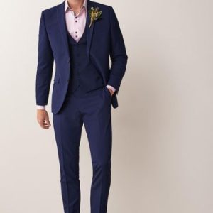 CAN446 Navy Blue Regular Fit Two Button Suit