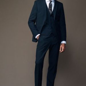 CAN436 Navy Blue Slim Two Button Suit