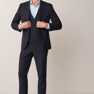 CAN430 Navy Blue Regular Fit Two Button Suit