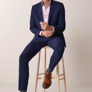 CAN427 Bright Blue Slim Two Button Suit