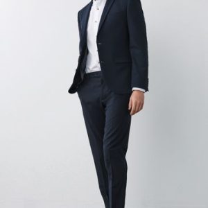 CAN434 Navy Blue Slim Motionflex Stretch Suit