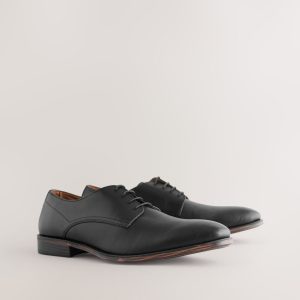 CAN546 Black Saffiano Leather Derby Shoes