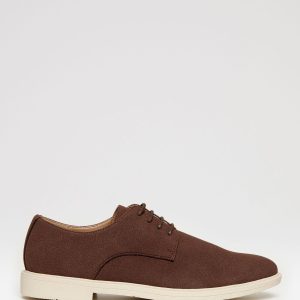 CAN560 Brown Faux Suede Desert Shoes